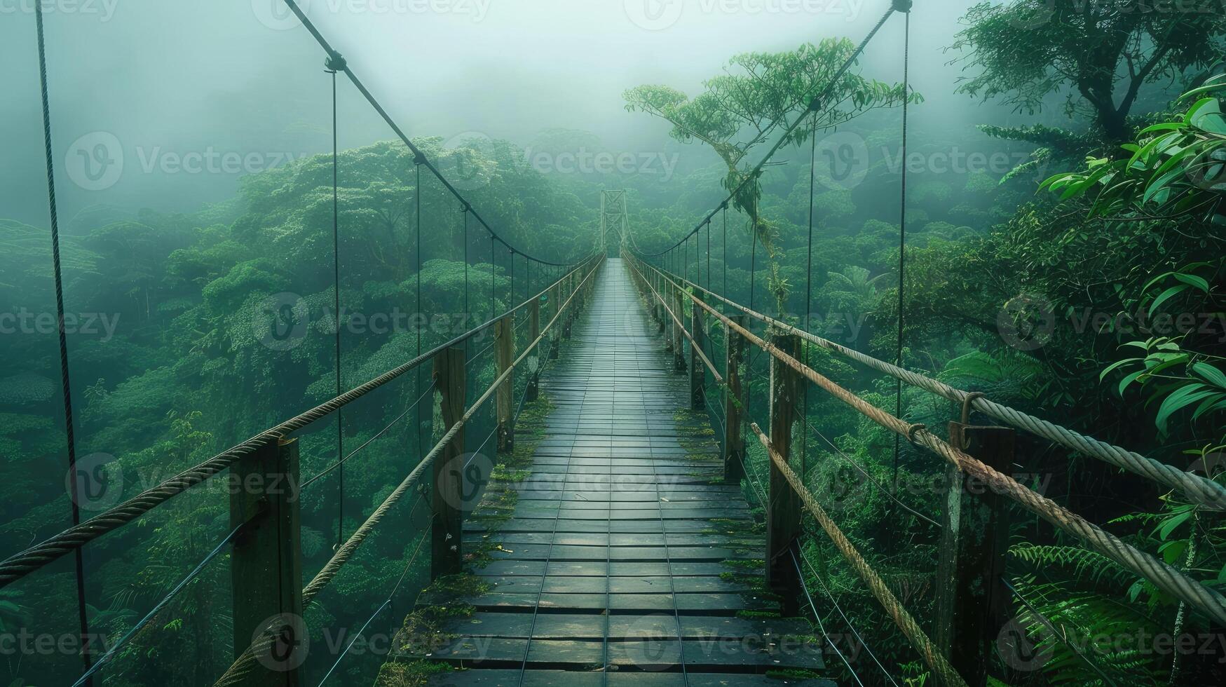 Bridge in Rainforest - Costa Rica photo
