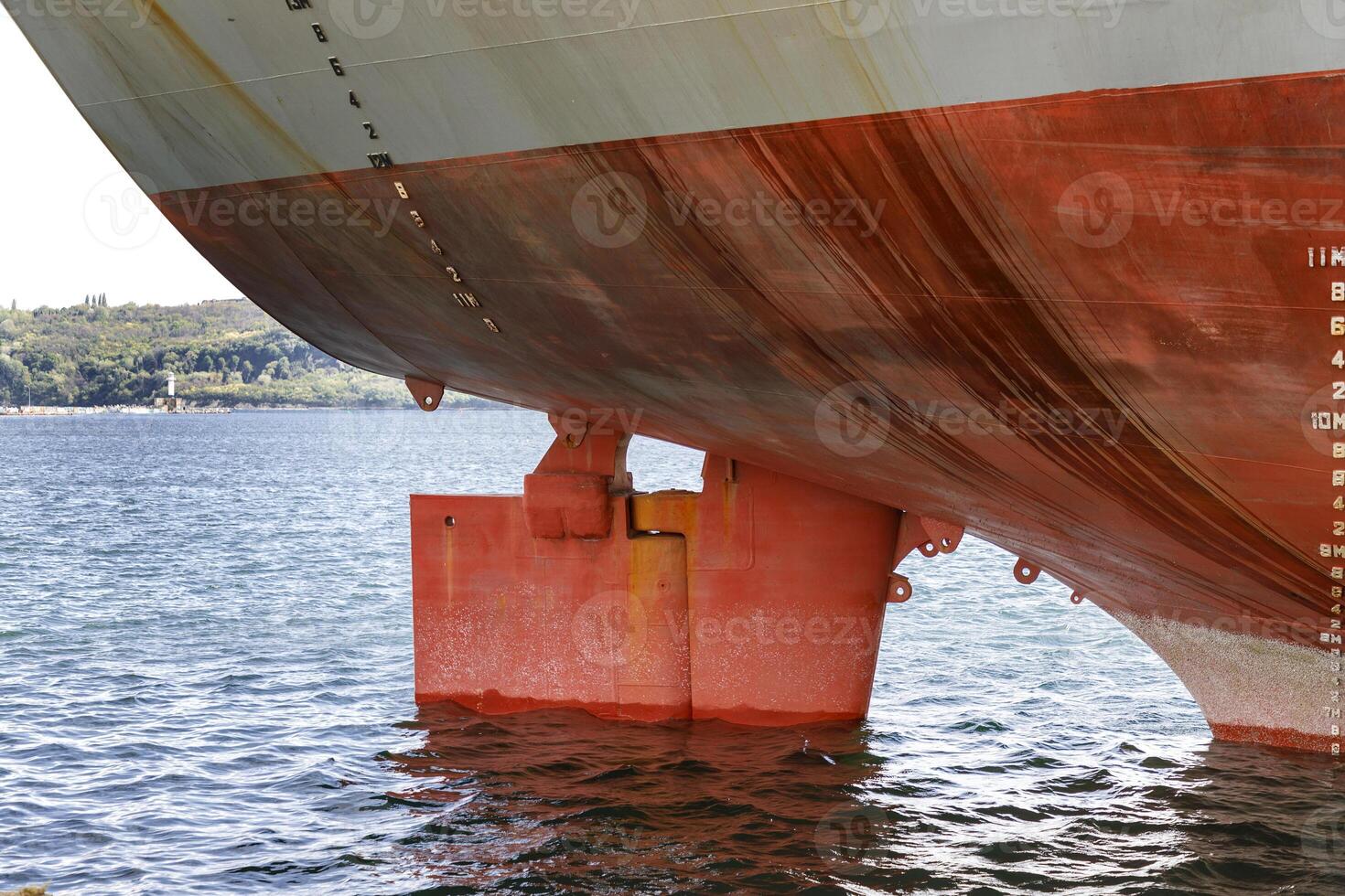A part of ship.Keel of a ship at the stern photo