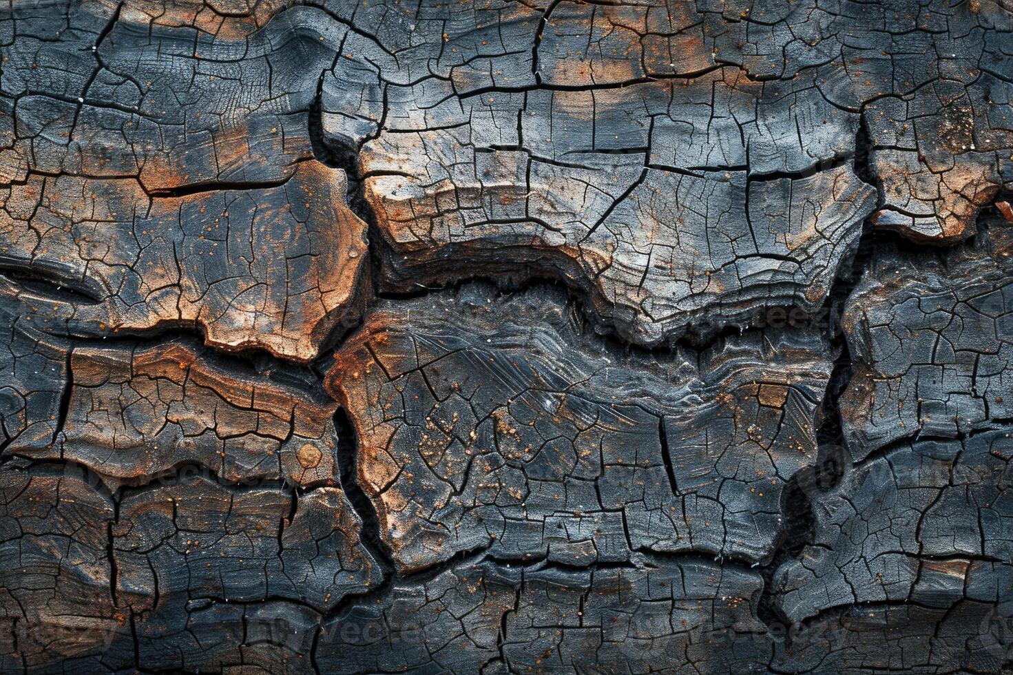 Detailed texture of an old wooden surface, highlighting natural patterns photo