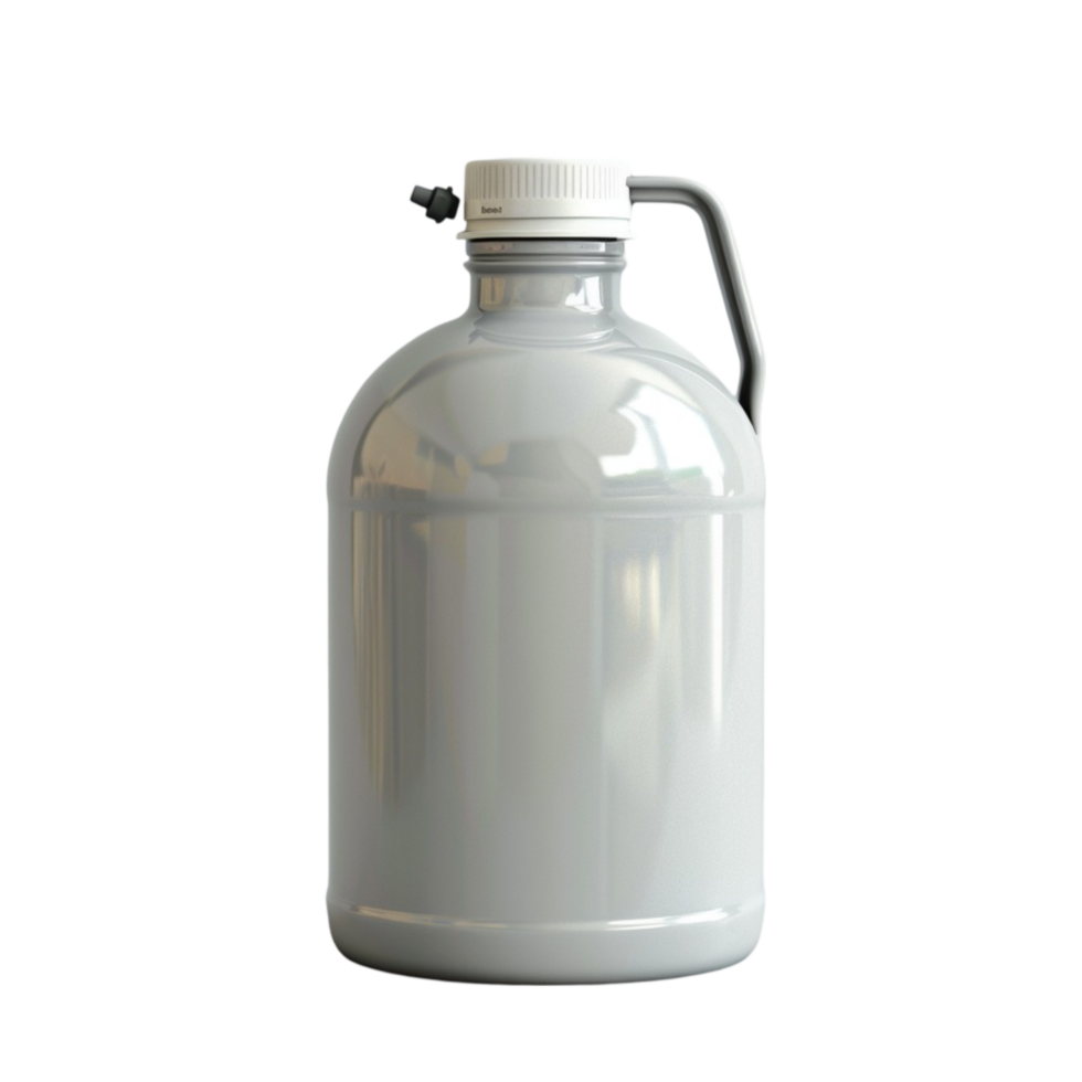 A large white jug with a handle on a transparent background png