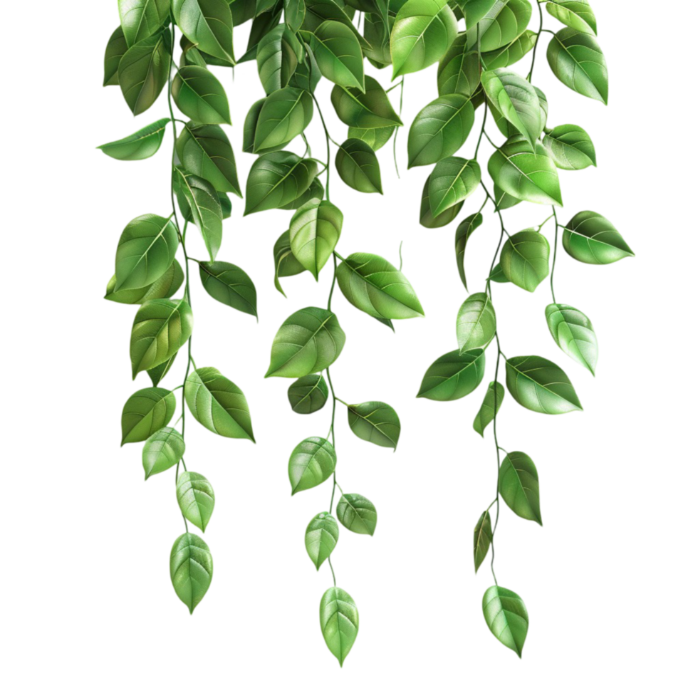 Green plants hanging from a tree On Transparent Background. png