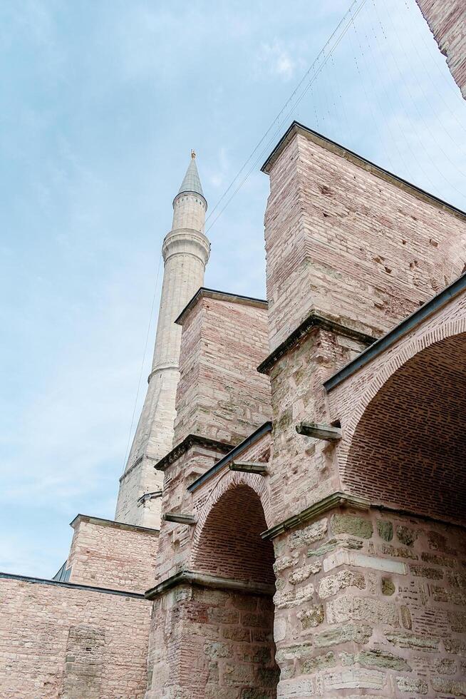 Saint Sophie Cathedral. Facade from the entrance to Hagia Sophia. photo