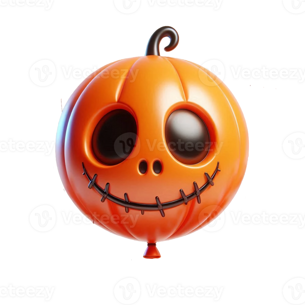 pauroso sorridente arancia Palloncino nel Halloween stile png