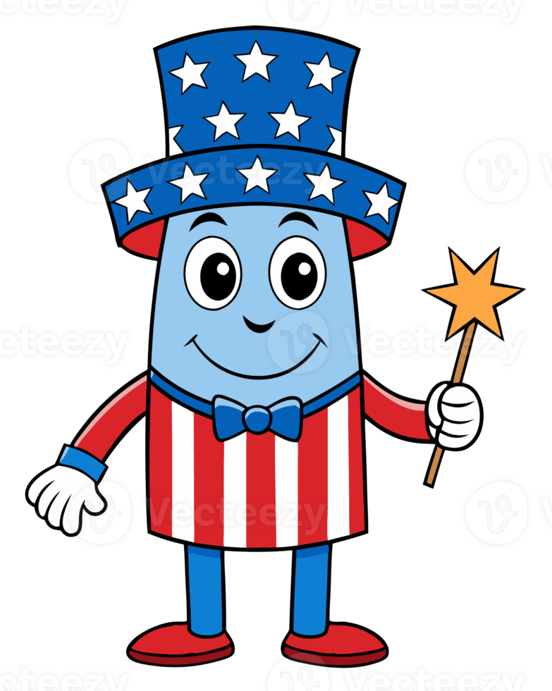 Cute cartoon 4th of july 46812518 PNG