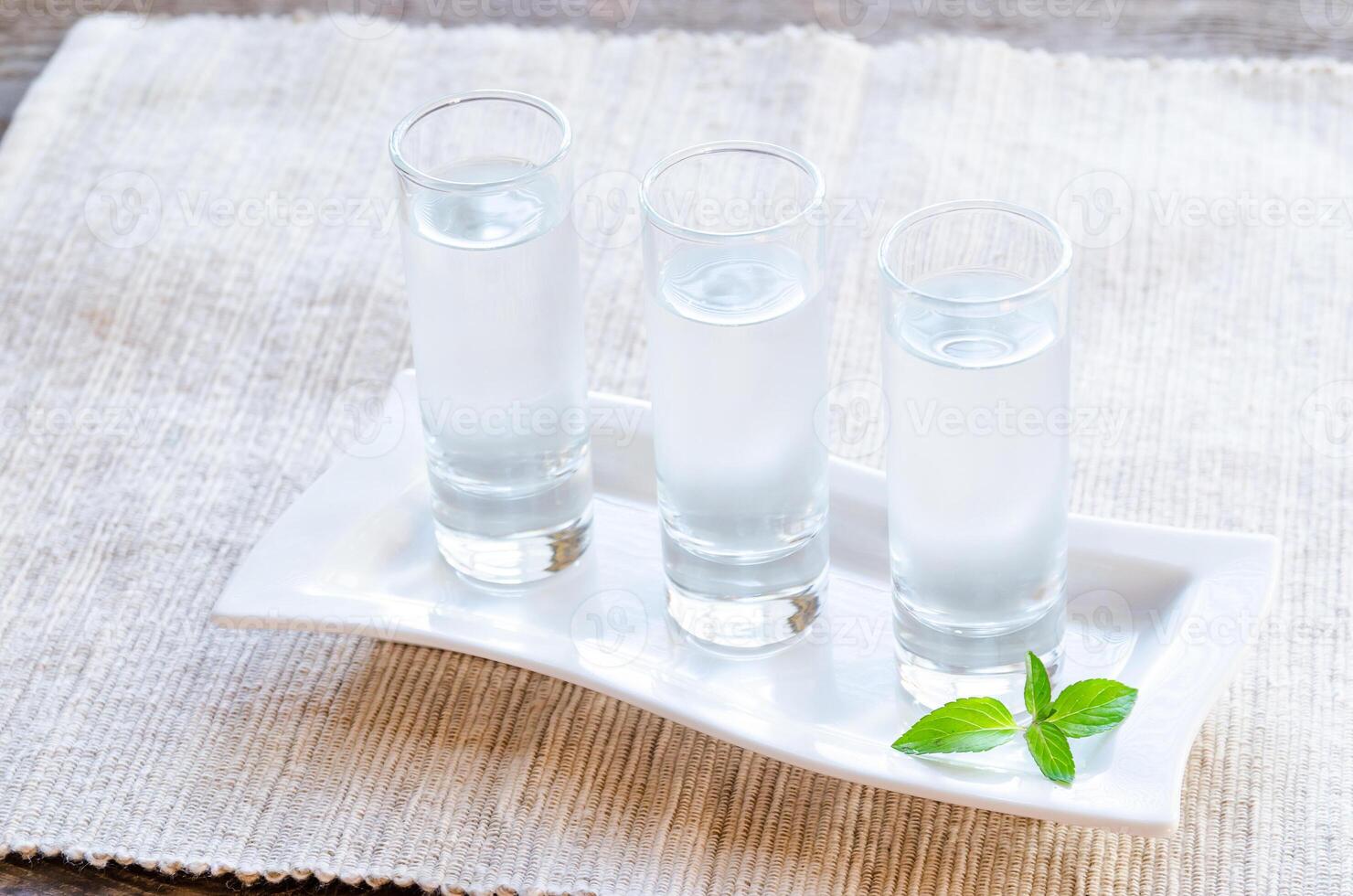 Glasses of vodka photo