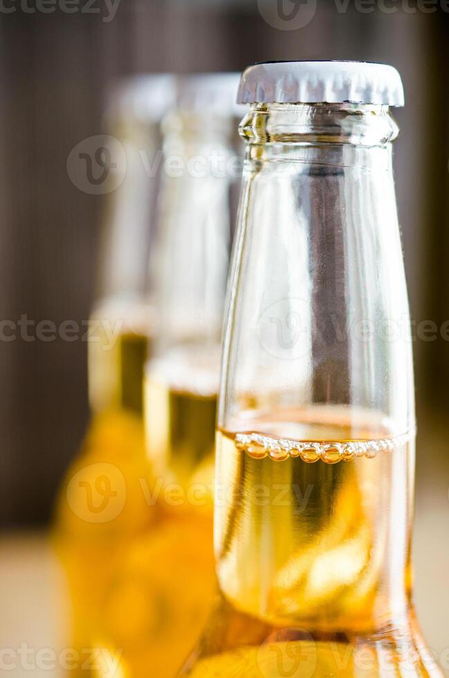 beer bottles closeup photo