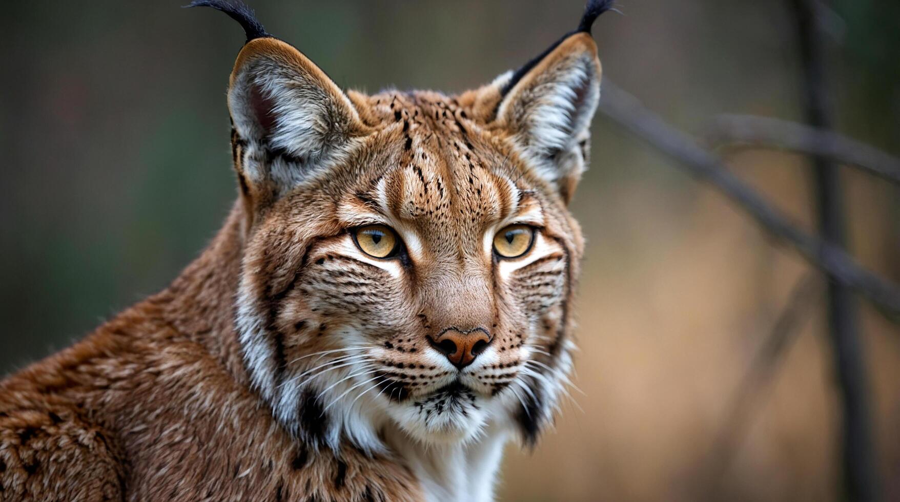 Lynx in winter. Eurasian lynx walking in a snowy beech forest. Beautiful wild cat in nature. photo