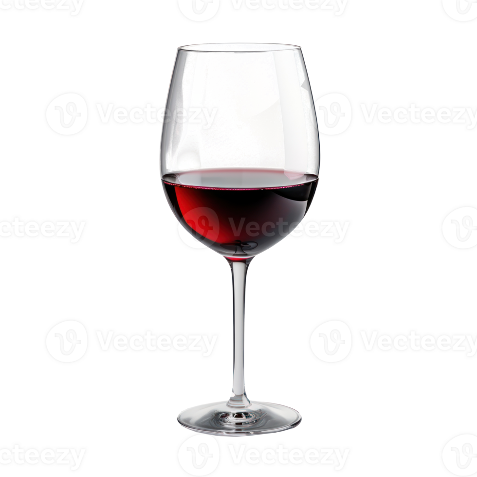 wine glass with red wine on transparent background png