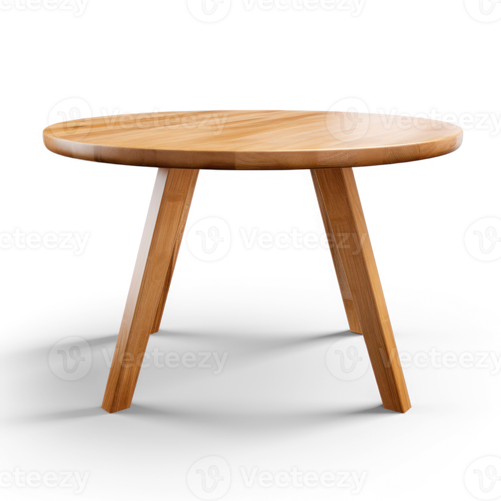 wooden table with legs on a transparent background png