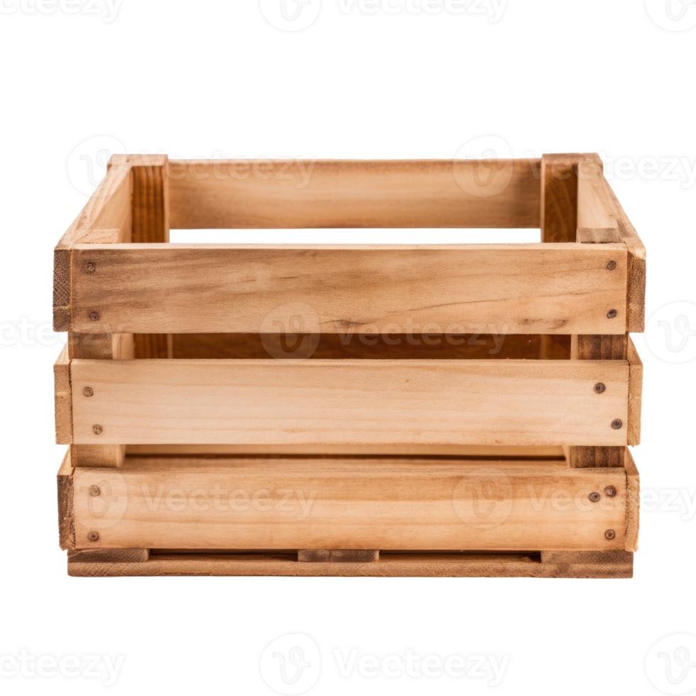 wooden crate on transparent background png