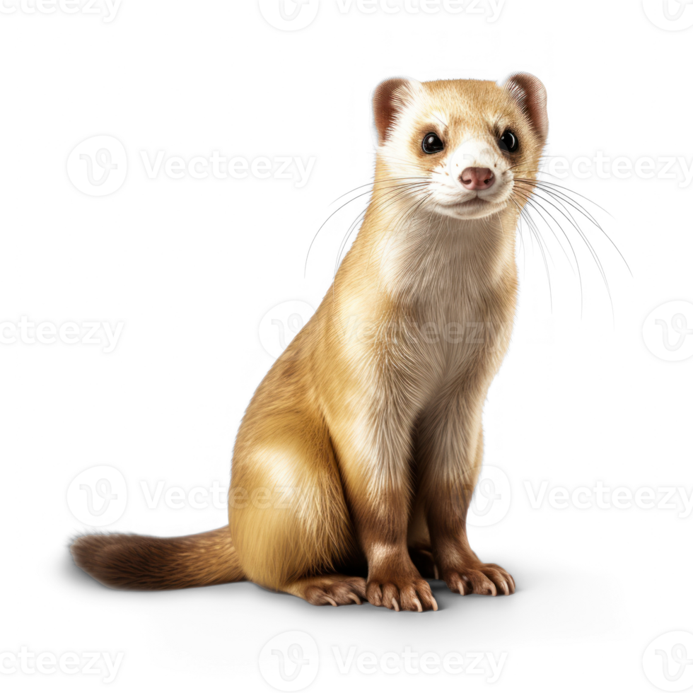 a ferret is sitting on a transparent background png