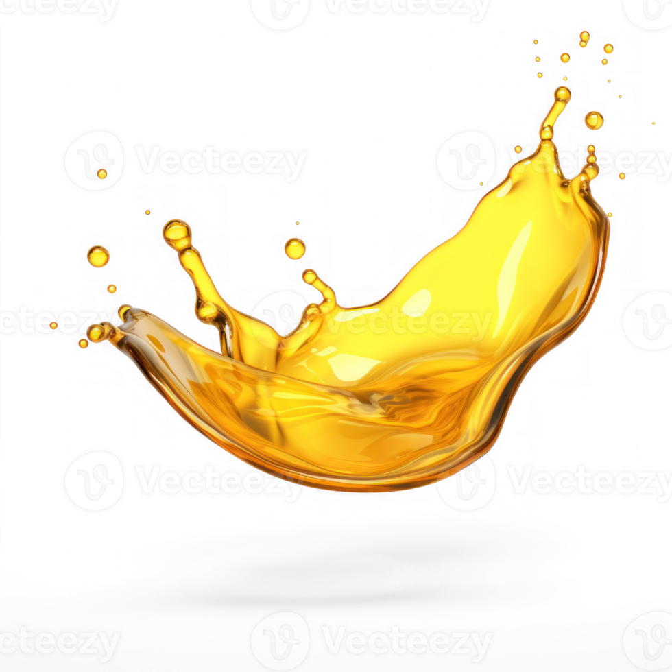 a yellow liquid splash on a transparent background png