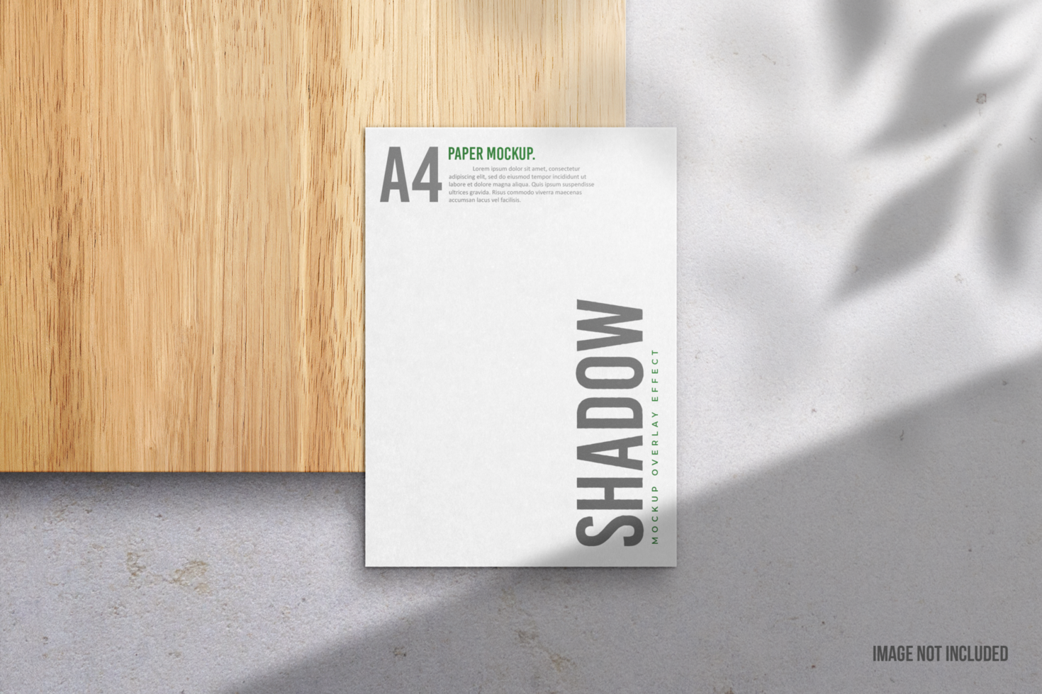 Shadow Mockup Overlay with White Paper and Gray Textured Background vol 38 psd