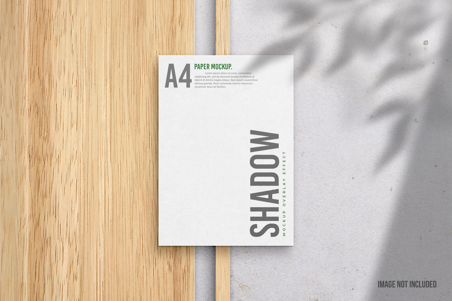 Shadow Mockup Overlay with White Paper and Gray Textured Background vol 43 psd