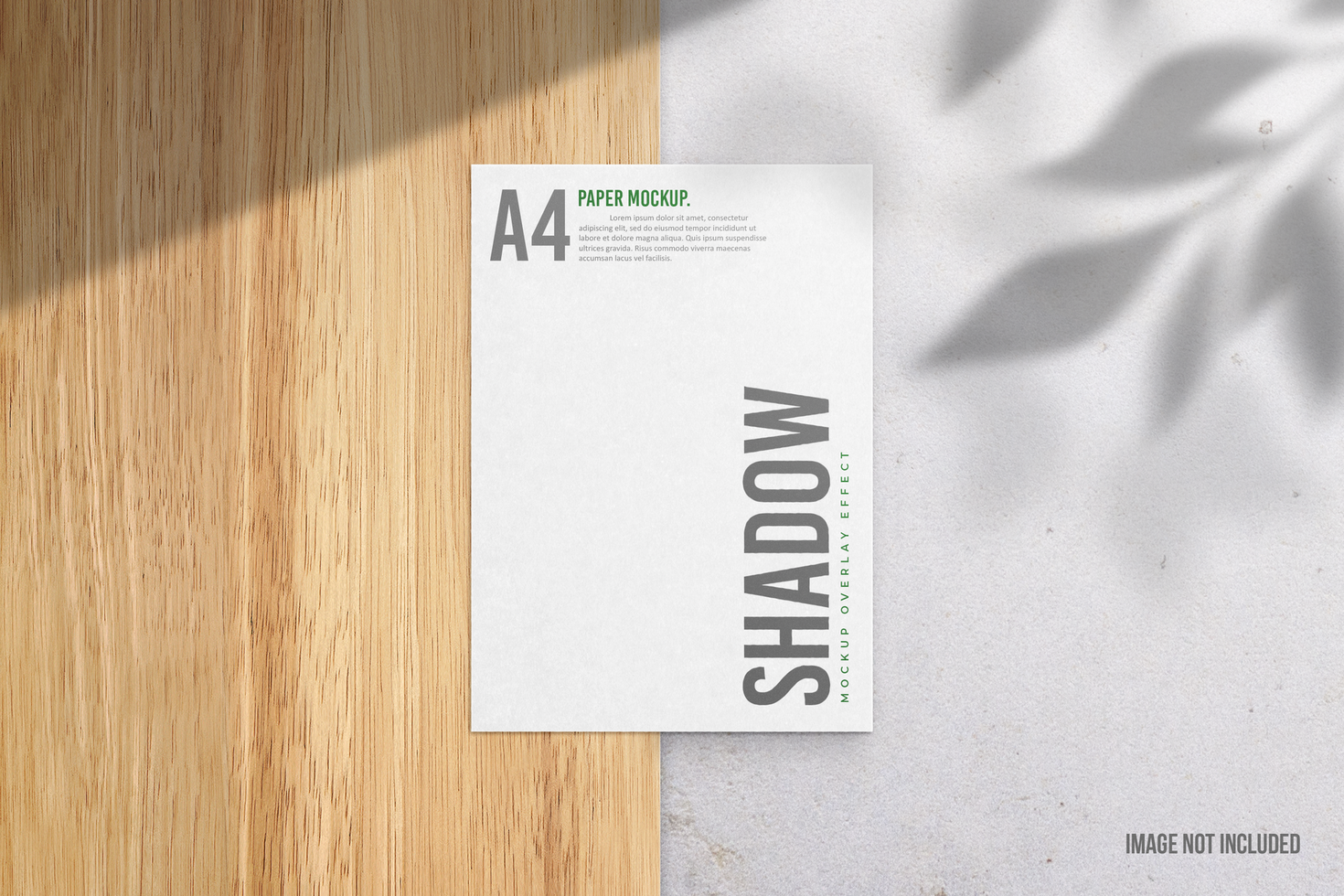 Shadow Mockup Overlay with White Paper and Gray Textured Background vol 37 psd