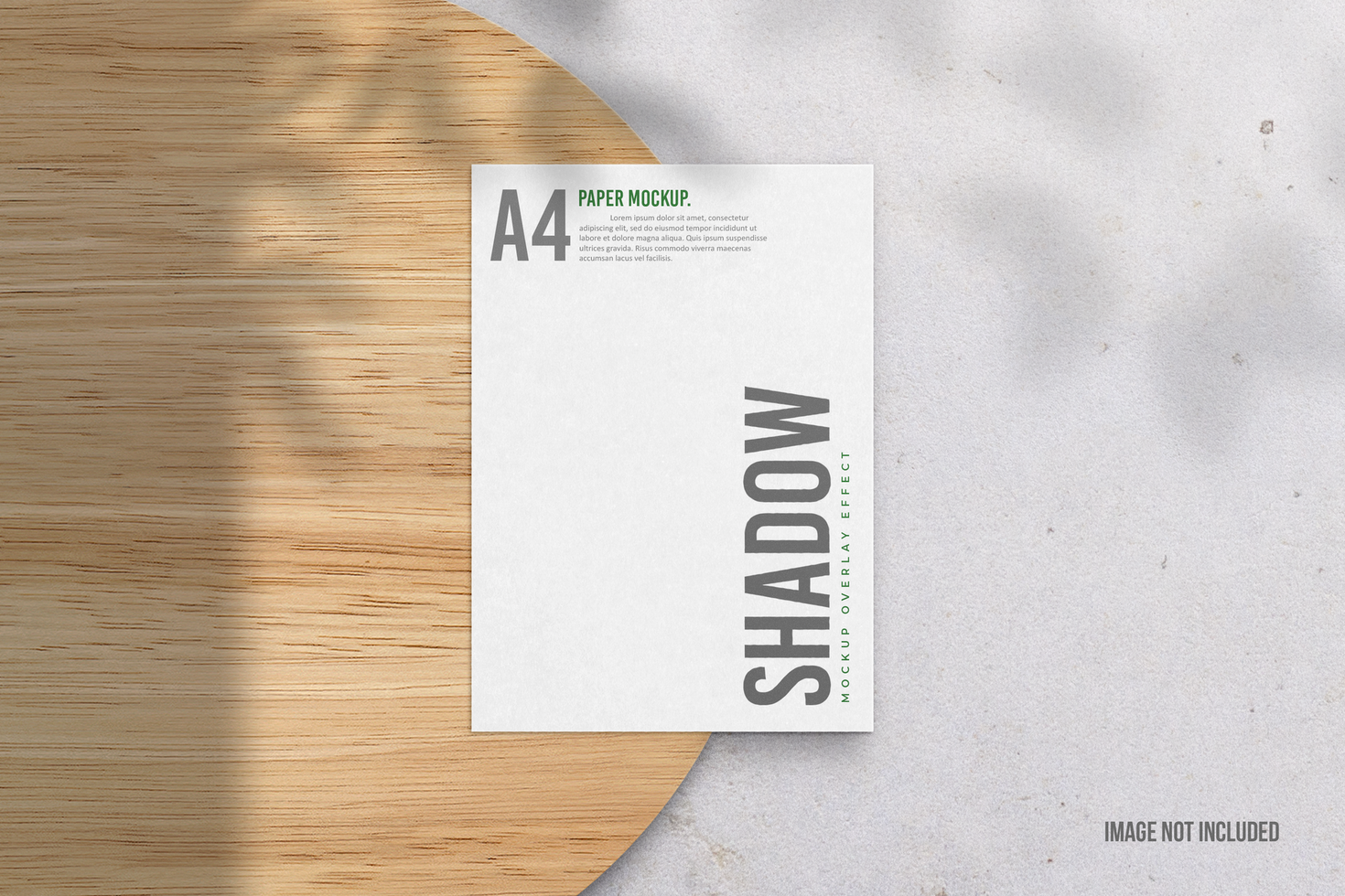 Shadow Mockup Overlay with White Paper and Gray Textured Background vol 41 psd