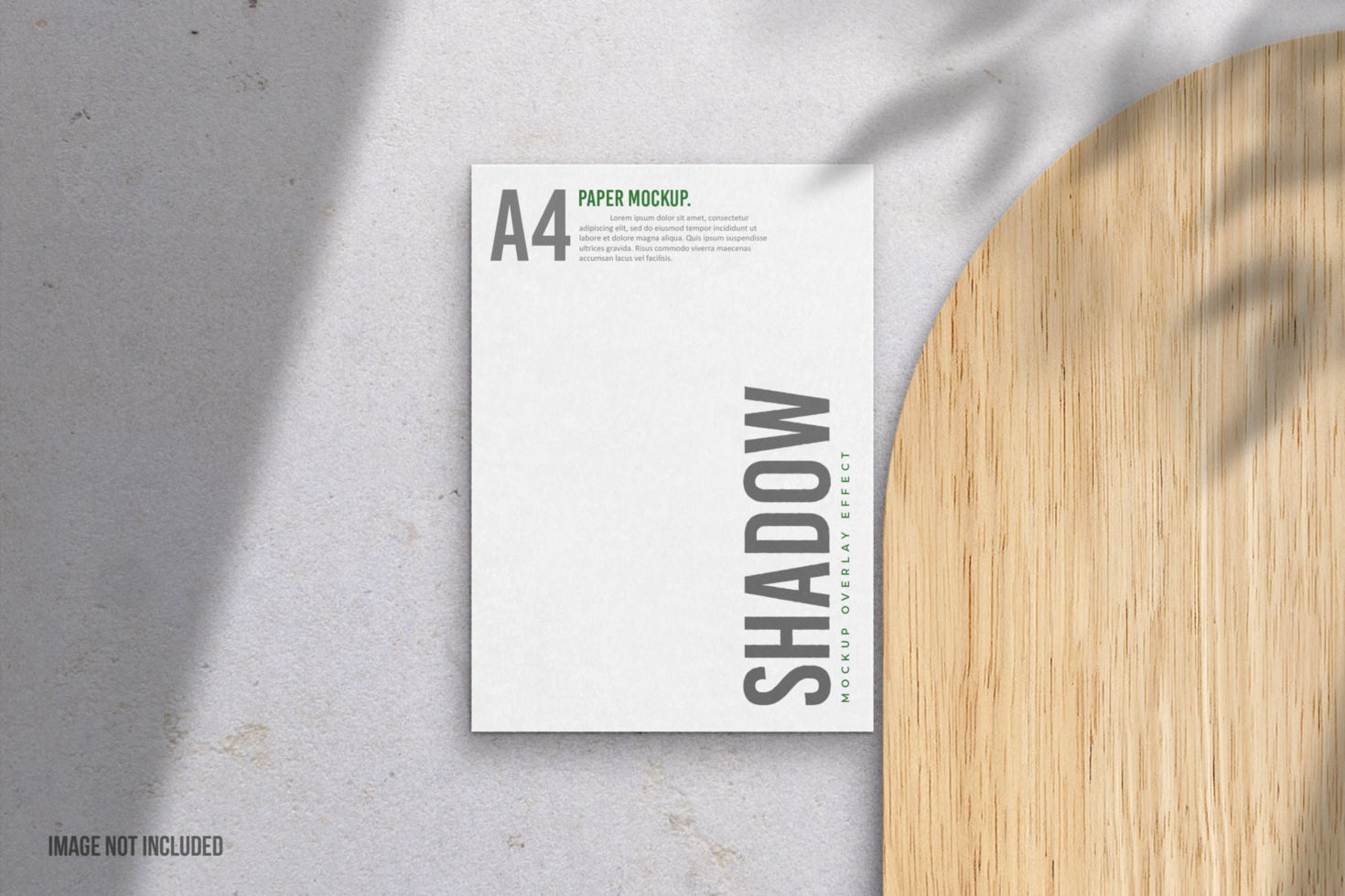 Shadow Mockup Overlay with White Paper and Gray Textured Background vol 42 psd