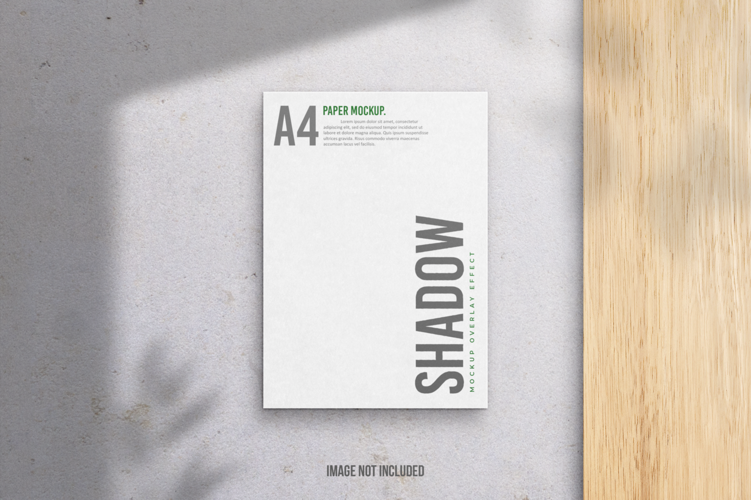Shadow Mockup Overlay with White Paper and Gray Textured Background vol 40 psd