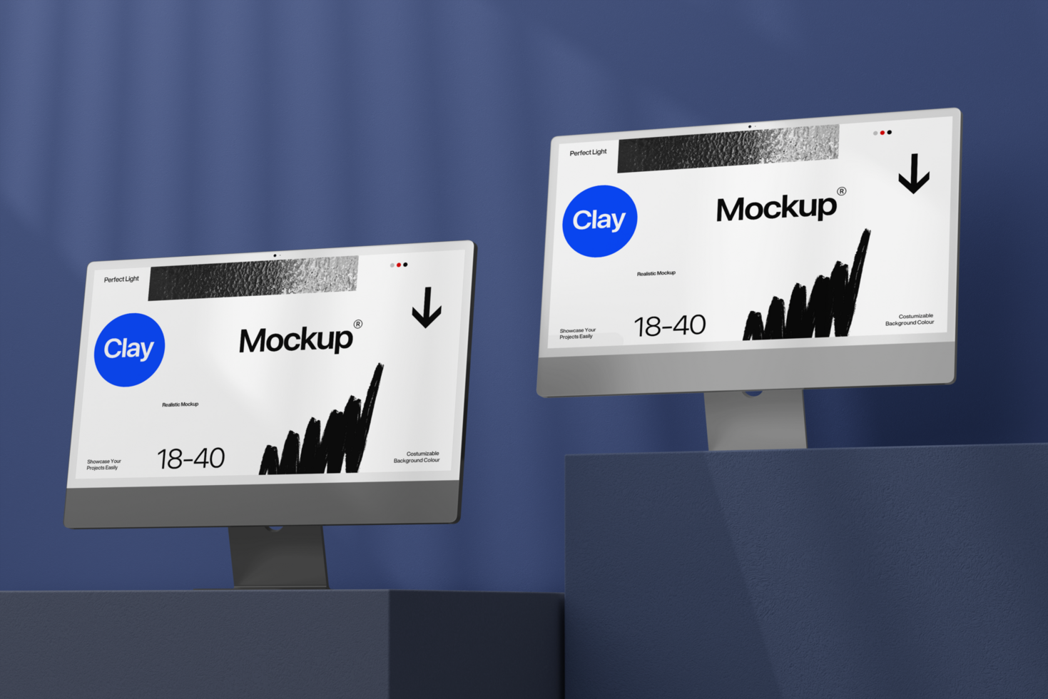 Elegant 3d Device Computer Monitor Template with Customizable Background psd