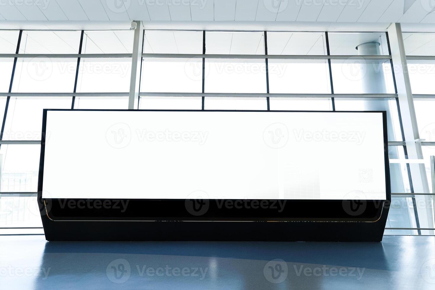 Standalone big screen info. Digital media with blank white screen modern panel, display, signboard for advertisement design photo