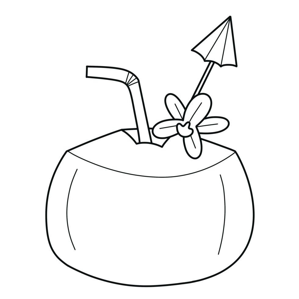 Coconut water in summer png