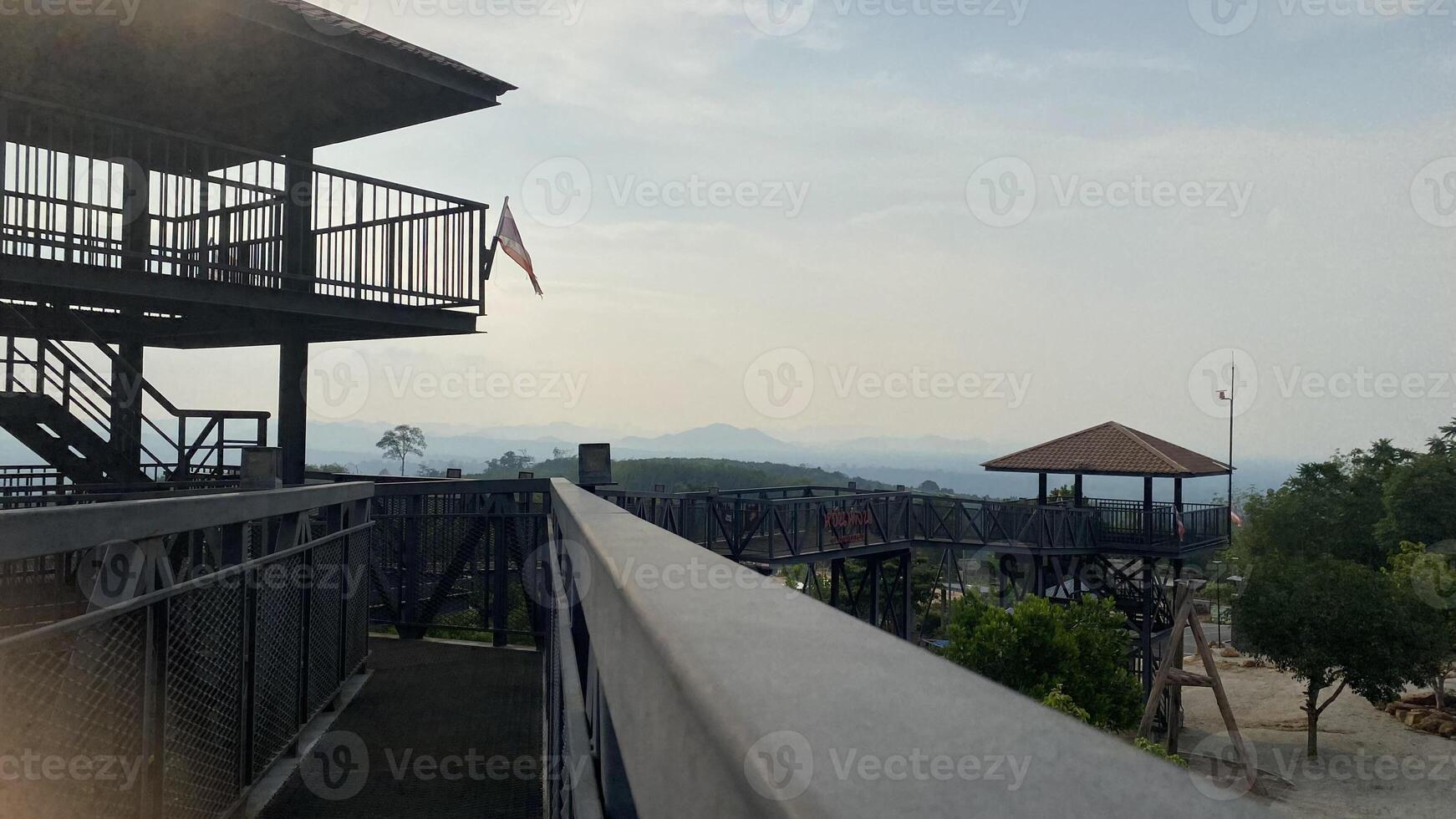 architecture skywalk structure tourism travel songkhla kuan ron hill. photo