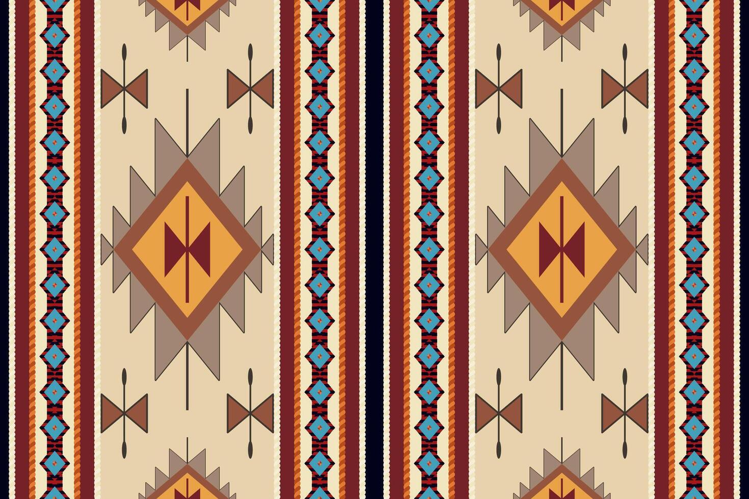 Navajo tribal seamless pattern. Native American ornament. Ethnic South Western decor style. Boho geometric ornament. seamless pattern. Mexican blanket, rug. vector