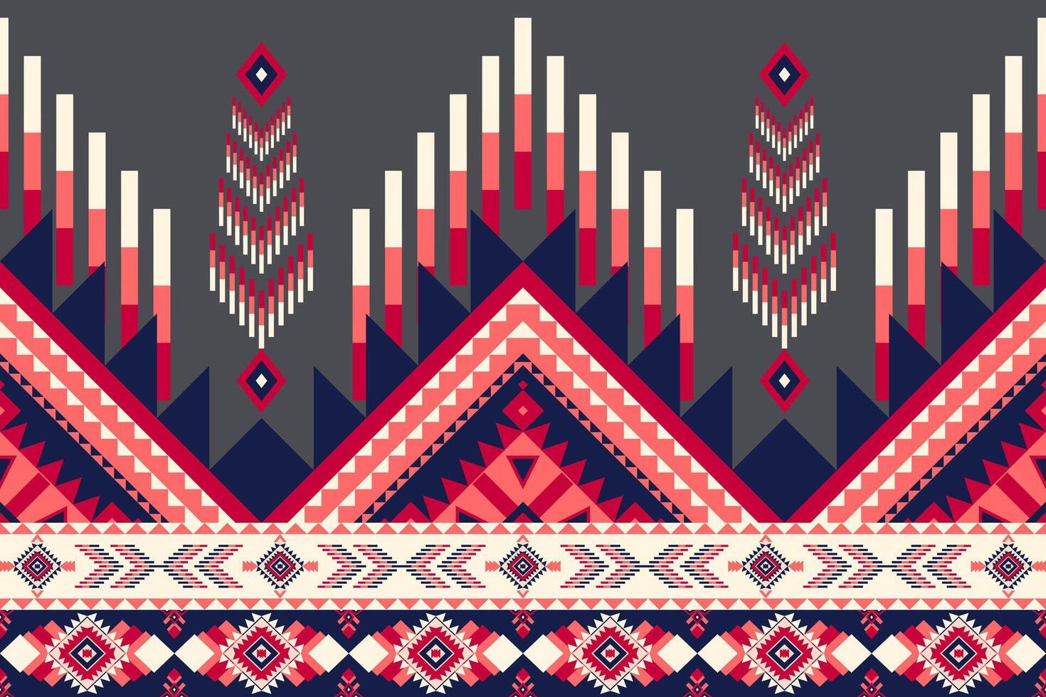 Navajo tribal seamless pattern. Native American ornament. Ethnic South Western decor style. Boho geometric ornament. seamless pattern. Mexican blanket, rug. vector