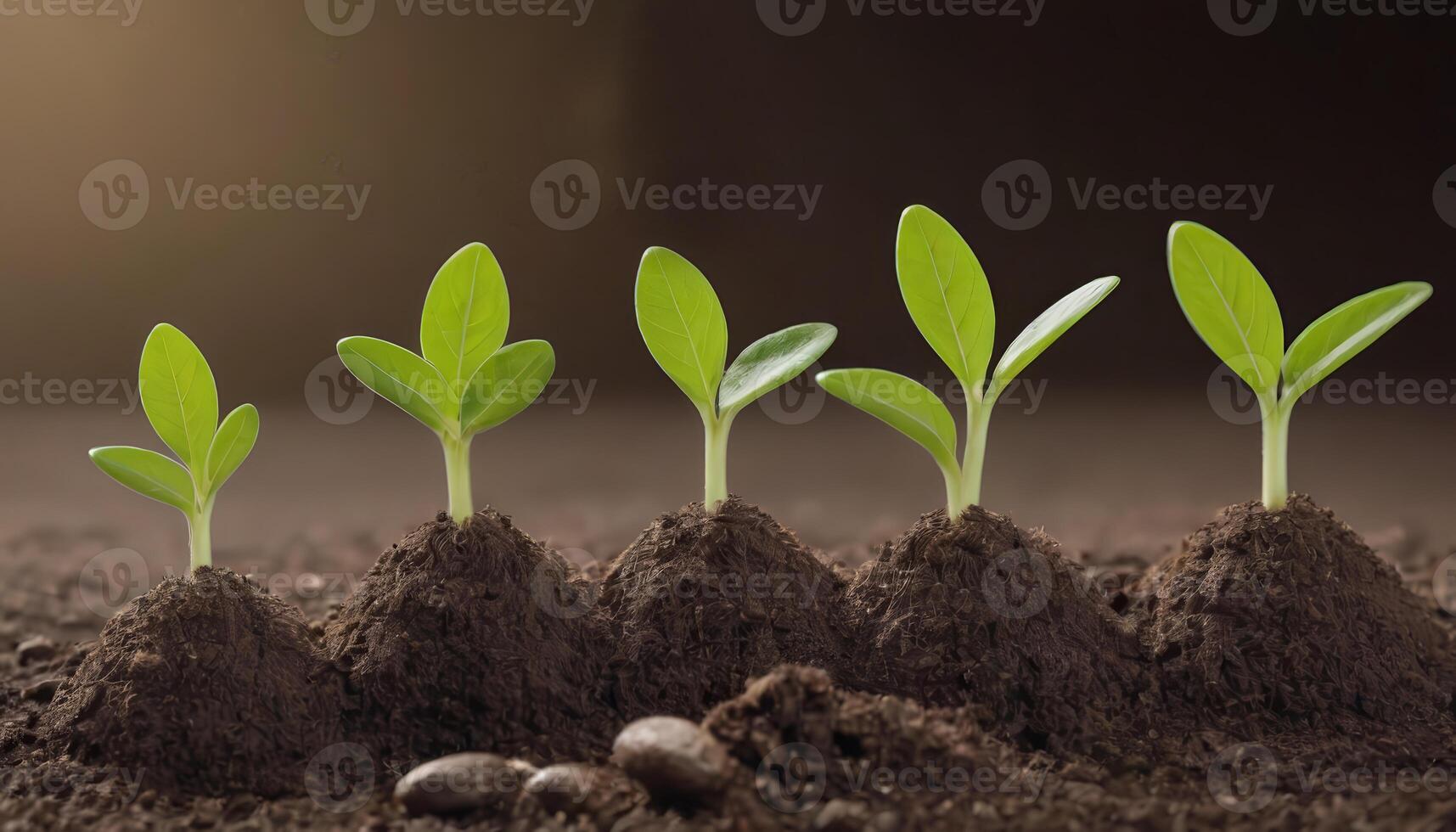 In the Making Seedlings Sprouting in Soil photo