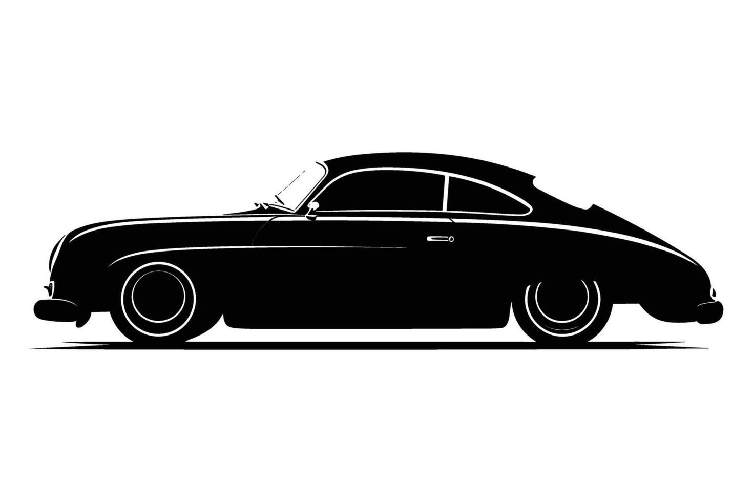 Coupe car silhouette vector
