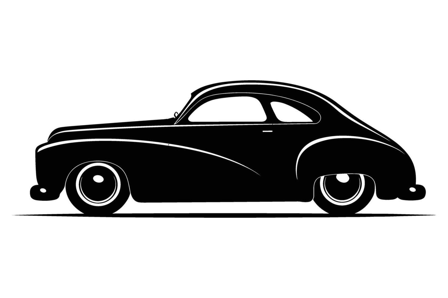 Coupe car silhouette vector