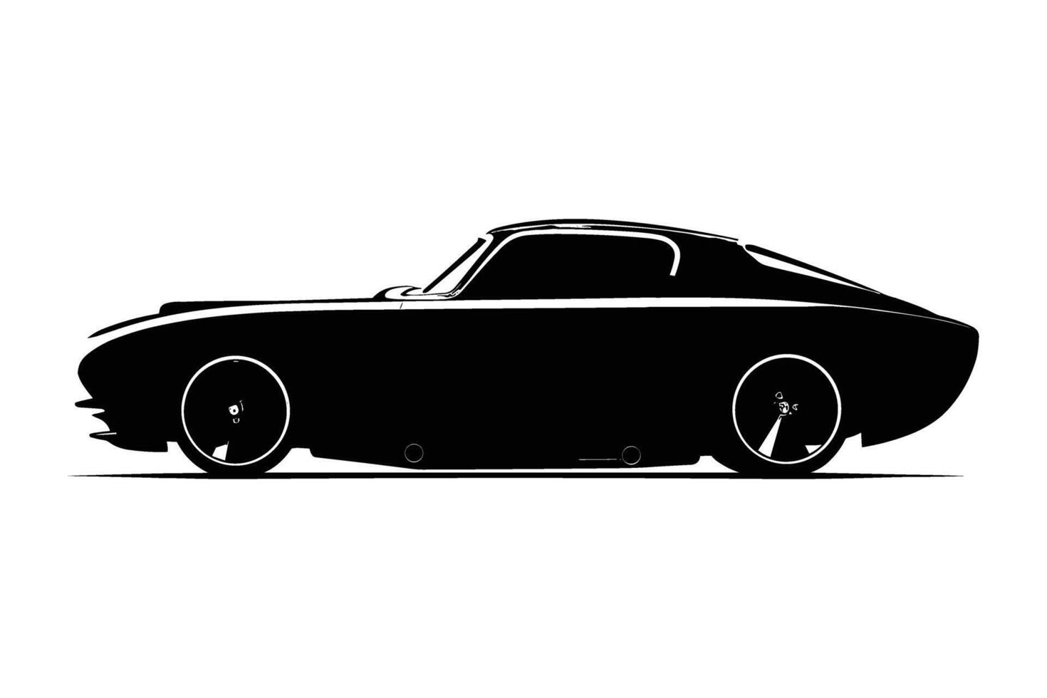 Coupe car silhouette vector