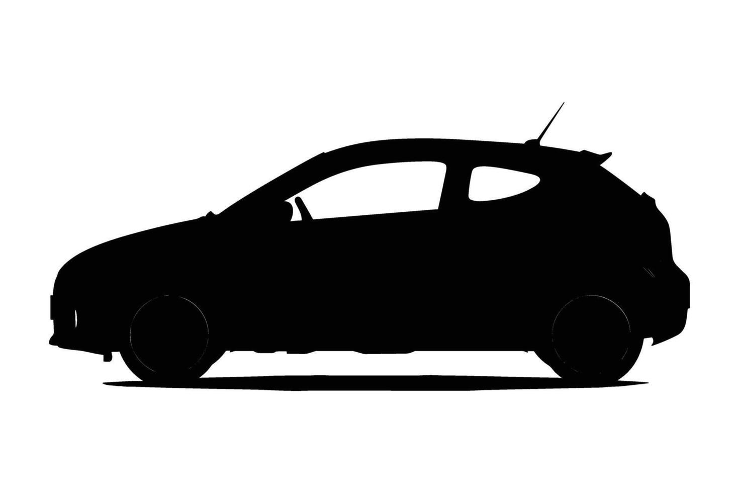 Hatchback car silhouette vector