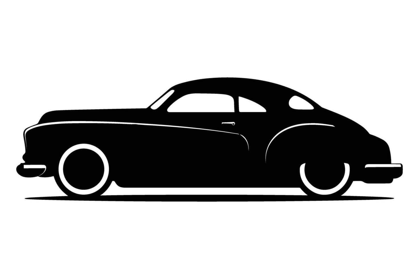 Coupe car silhouette vector