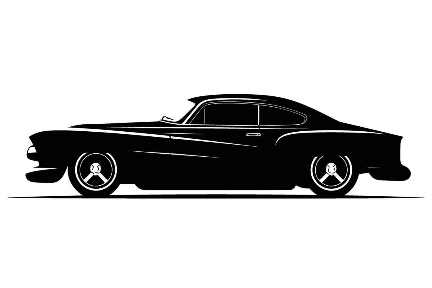 Coupe car silhouette vector