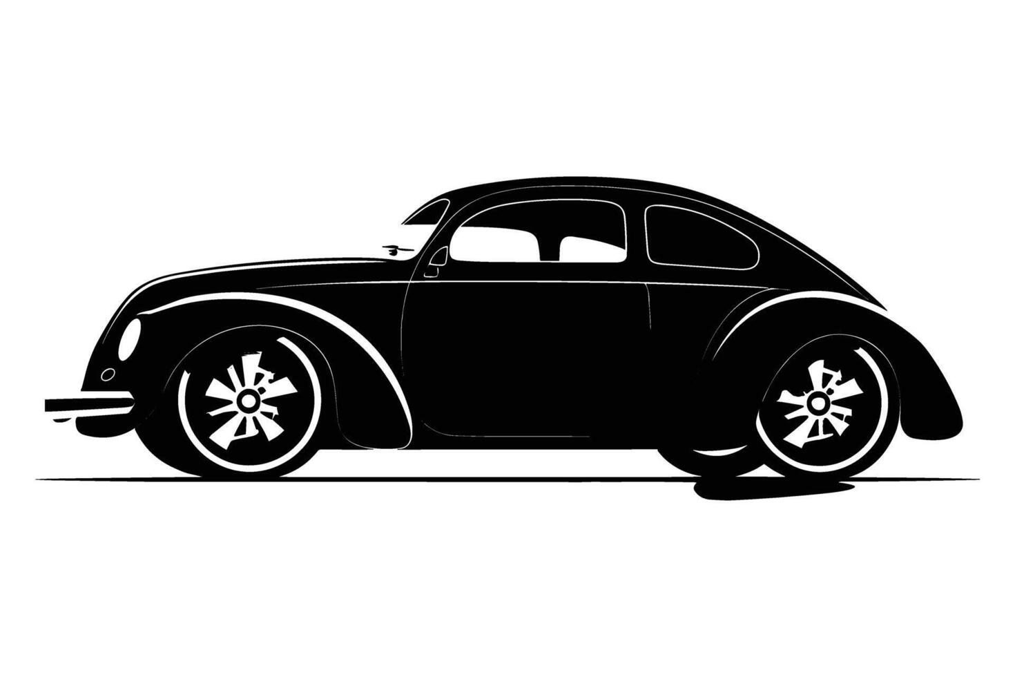 Coupe car silhouette vector