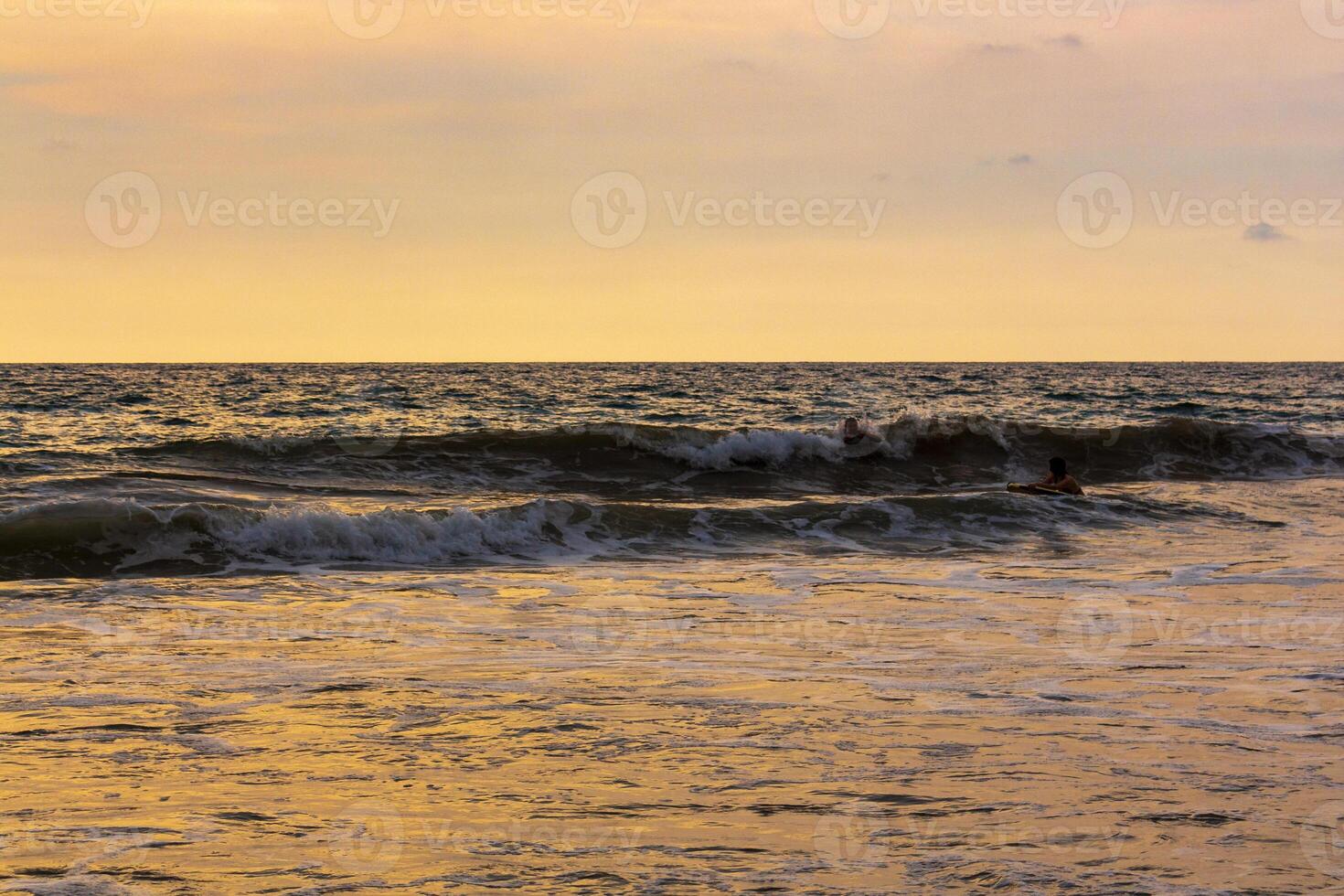 Beautiful landscape panorama strong waves Bentota Beach on Sri Lanka. photo