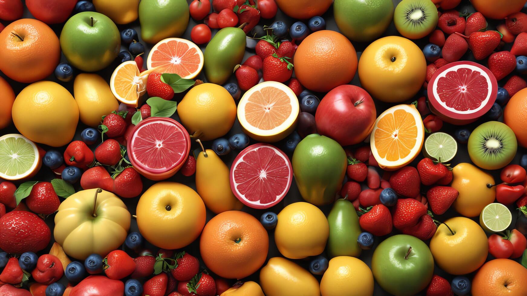 Charming fresh fruit background photo