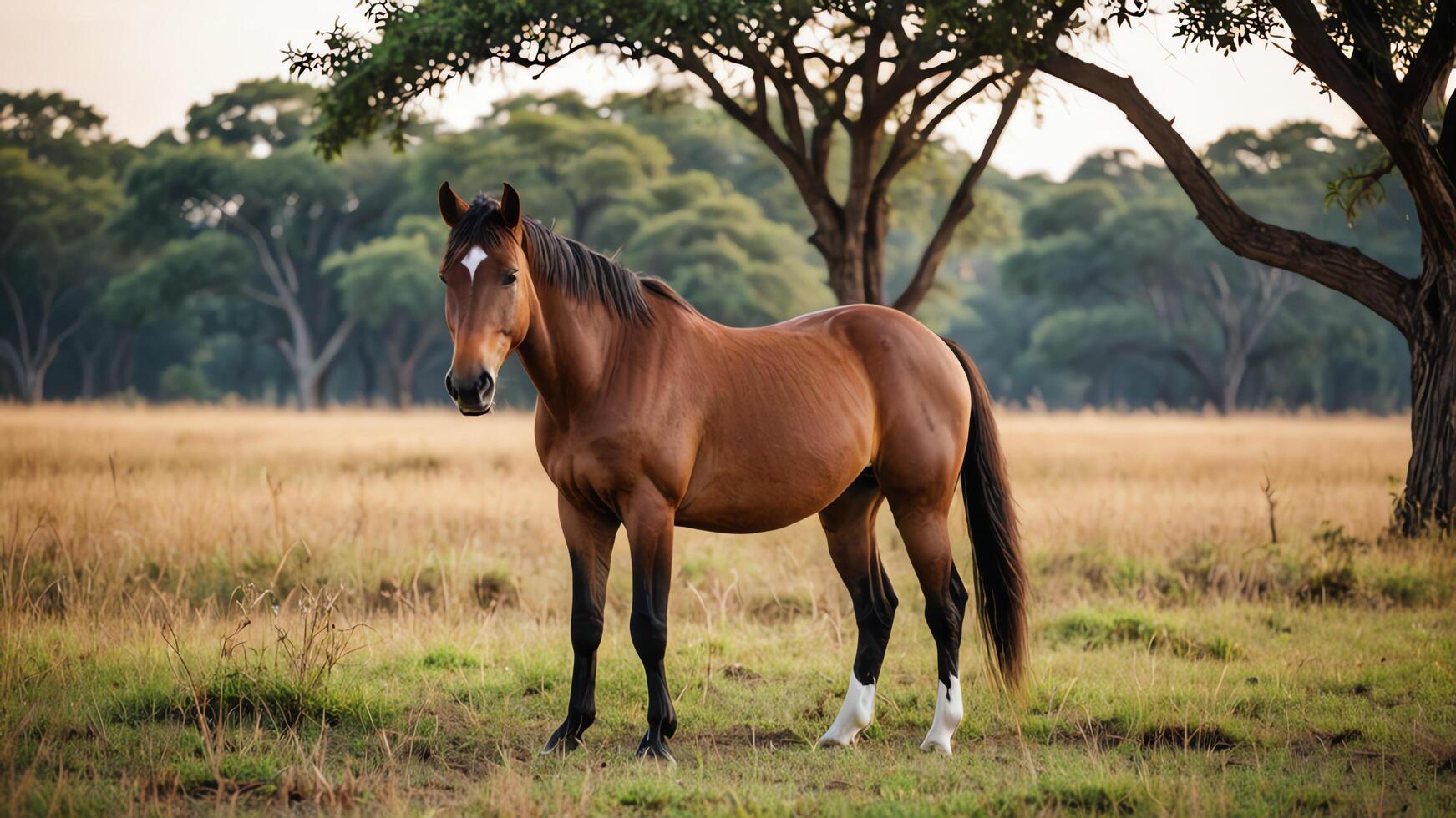 horse, close up animal portrait in beautiful nature photo