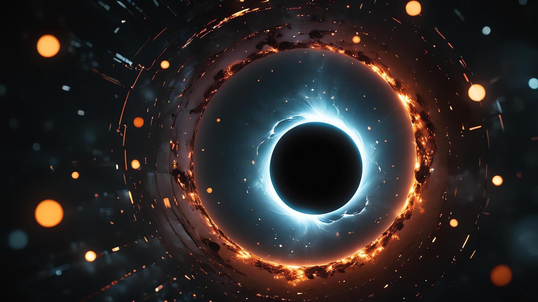 fantasy black hole in space photo