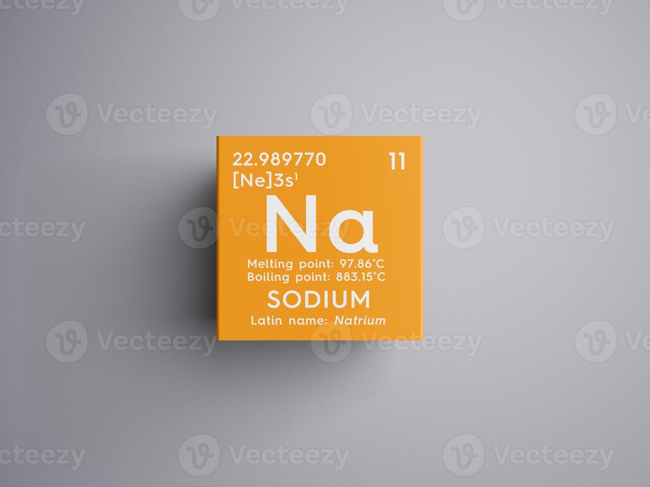 Sodium. Natrium. Alkali metals. Chemical Element of Mendeleev's ...