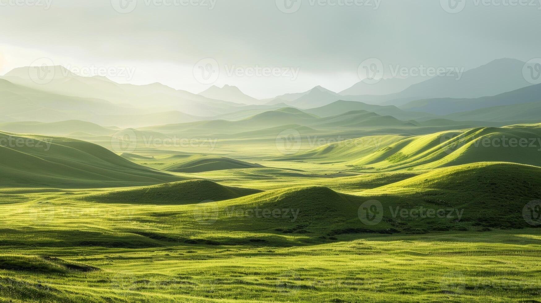 un sentido de tranquilidad y quietud impregna un paisaje de suavemente laminación tambores evocando el tranquilo belleza de glacial paisajes foto