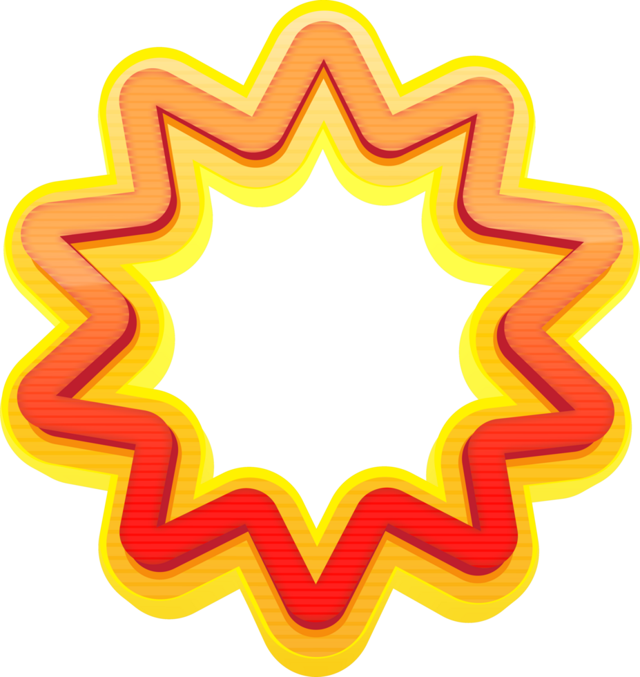 Star 3D Shape Y2K style png