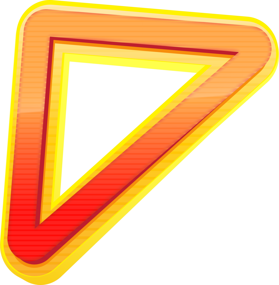 Triangle 3D Shape Y2K style png