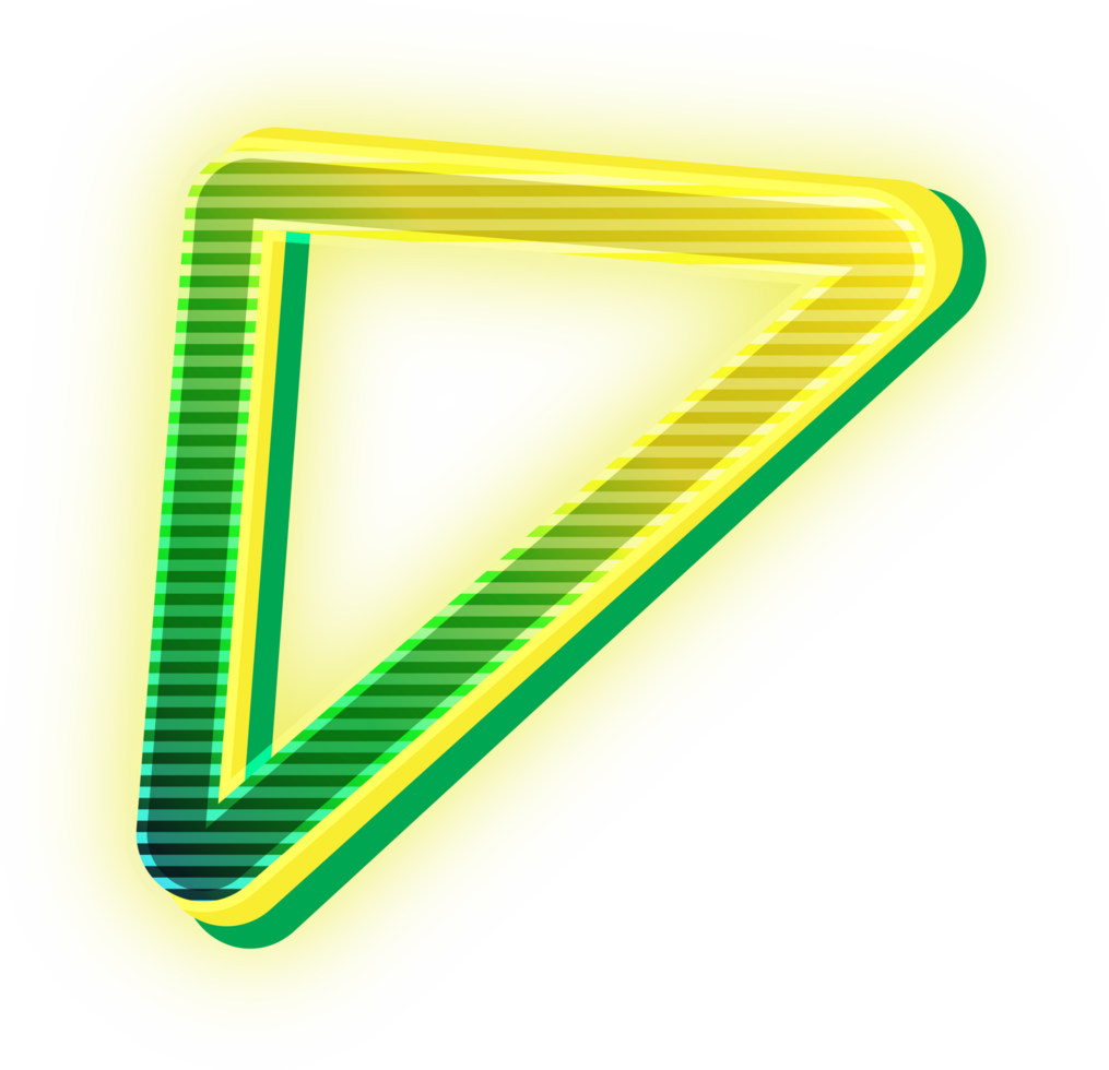 Triangle 3D Shape Y2K style png