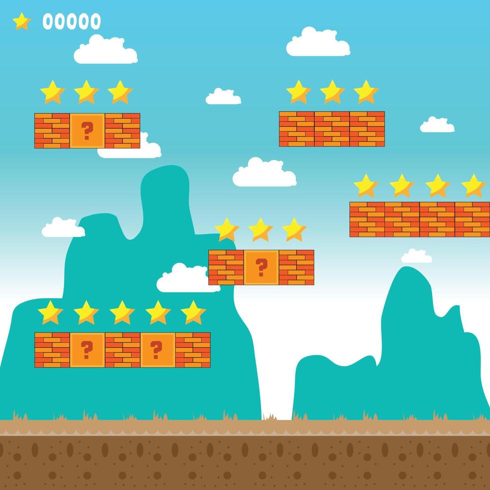 Game Arena Set The Illustration vector