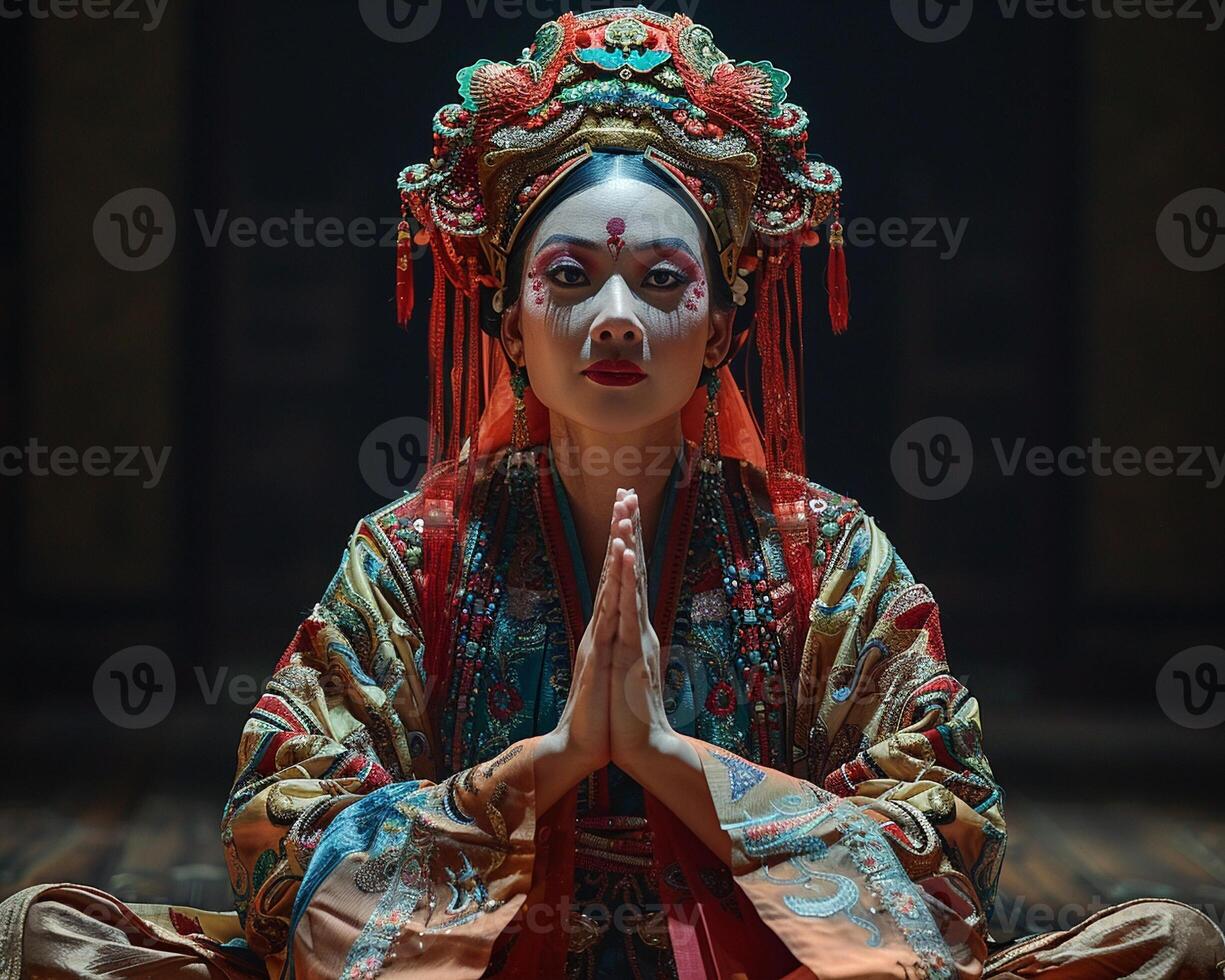 A traditional Chinese opera performance. photo