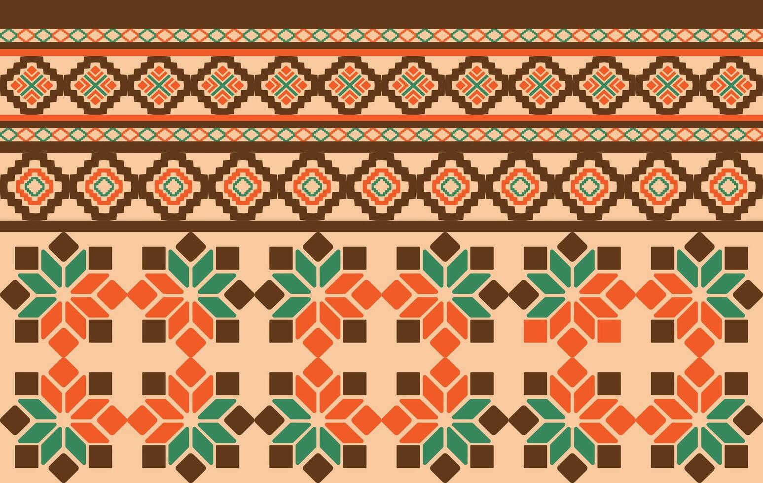 Geometric floral ethnic seamless pattern colorful. traditional ethnic oriental style pattern, Designed for background ,wallpaper ,carpet ,clothing ,weaving ,printed pattern ,fabric ,embroidery vector
