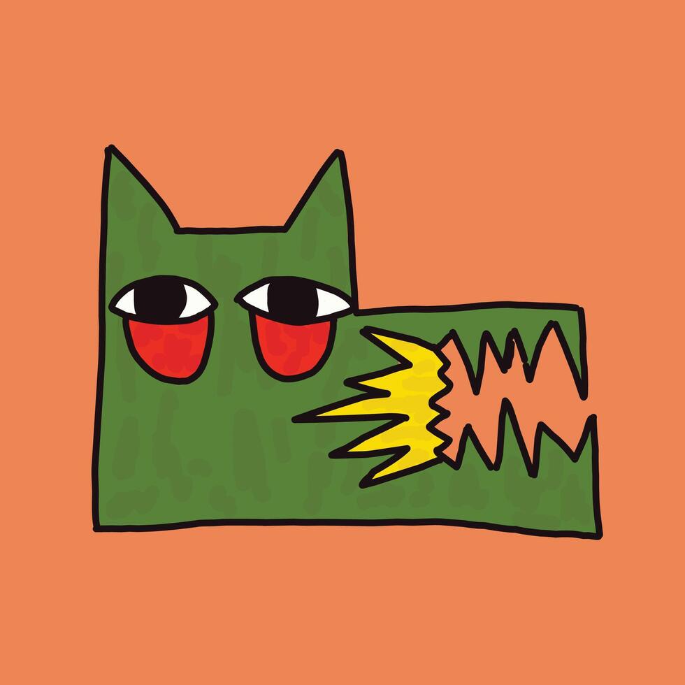 Children Drawing Cat Monster Illustration 46819261 Vector Art At Vecteezy Children Drawing Cat Monster Illustration 46819261 Vector Art At Vecteezy