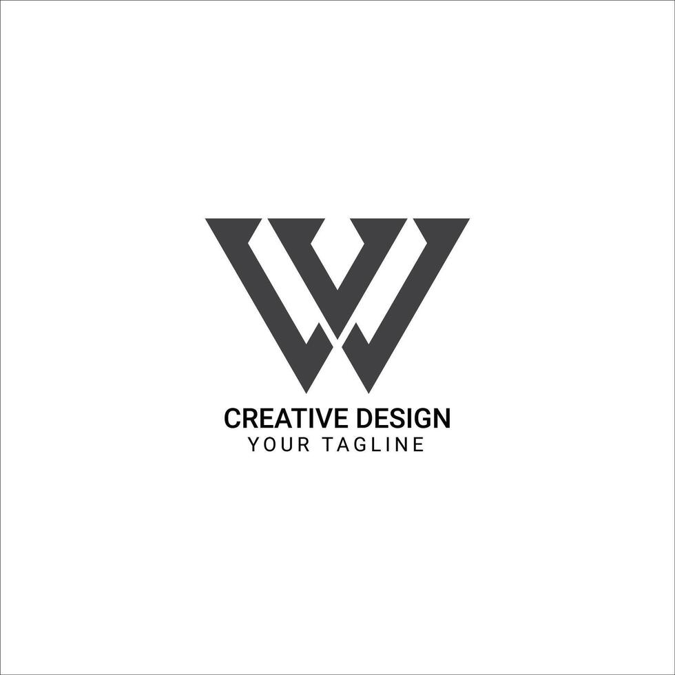 Creative WV or VW initial monogram luxury style modern brand uniuqe logo design vector